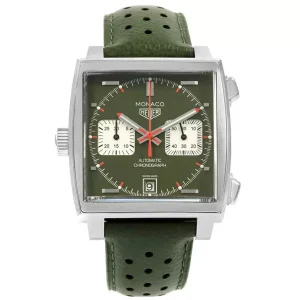 Tag Heuer Monaco Calibre 11 Green Dial Special Edition Replica Watches CAW211E