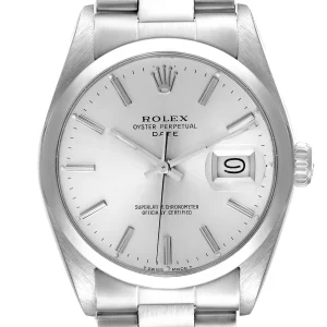 Rolex Date Stainless Steel Silver Dial Vintage Replica 15000c
